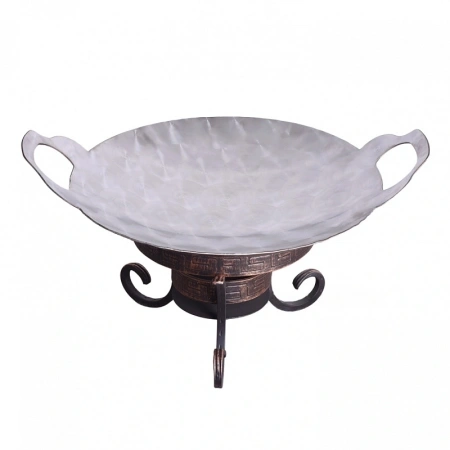 Садж из нержавеющей стали 40 см + подставка "Шелковый путь"